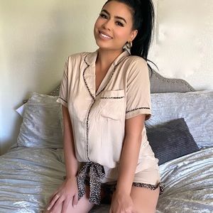 Soft Pajama Set - Black and Creme